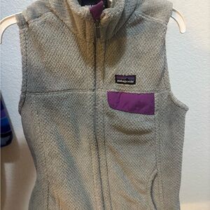 Patagonia Women’s Gray and Purple Fleece Vest